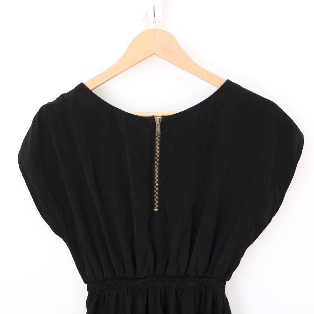 Satin Black Mini Dress - Picture 3 of 6